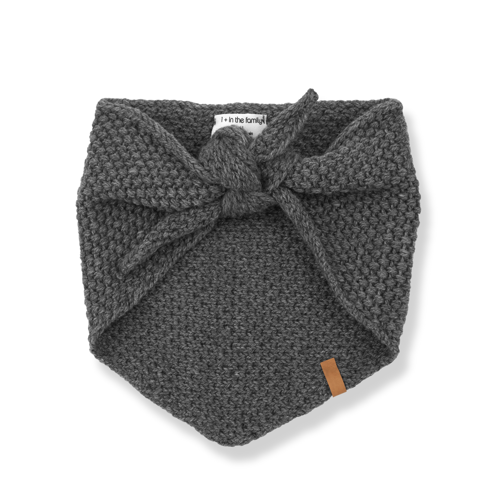 Julia Merino Wool Kerchief Baby Bib (Grey)